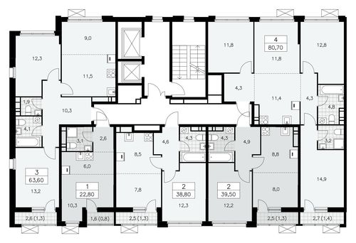 2-комнатная квартира, 39,5 м2, №798851, 
