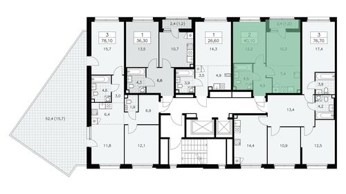 2-комнатная квартира, 40,1 м2, №901052, 