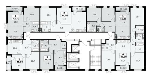 2-комнатная квартира, 42,3 м2, №915678, 