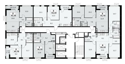 4-комнатная квартира, 83,1 м2, №877017, 