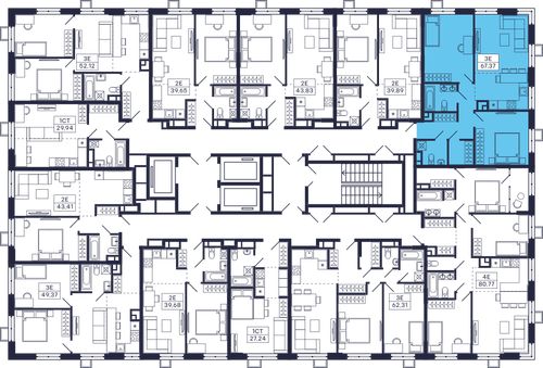 2-комнатная квартира, 67,37 м2, №909310, Красногорск