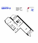 Планировка 2-комнатной квартиры, 62,5 м2