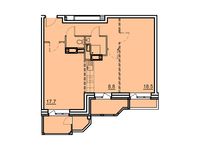 Планировка 2-комнатной квартиры, 62,4 м2