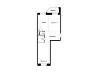 Планировка 2-комнатной квартиры, 54 м2