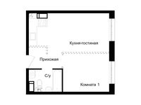 Планировка 1-комнатной квартиры, 35,2 м2