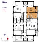 Планировка 1-комнатной квартиры, 40,1 м2