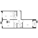 Планировка 3-комнатной квартиры, 67,6 м2