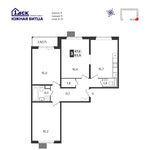 Планировка 3-комнатной квартиры, 83,9 м2