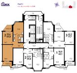 Планировка 2-комнатной квартиры, 64,7 м2