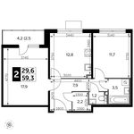 Планировка 2-комнатной квартиры, 59,3 м2