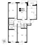 Планировка 4-комнатной квартиры, 111 м2