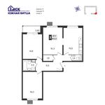 Планировка 3-комнатной квартиры, 82,5 м2