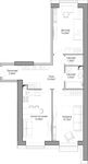 Планировка 2-комнатной квартиры, 65 м2