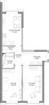 Планировка 2-комнатной квартиры, 67 м2