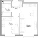 Планировка 1-комнатной квартиры, 36 м2