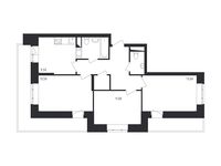 Планировка 3-комнатной квартиры, 74,45 м2