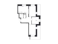 Планировка 3-комнатной квартиры, 77,15 м2