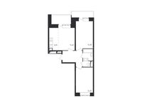 Планировка 3-комнатной квартиры, 60,95 м2