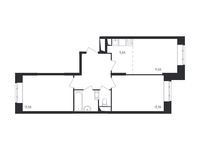 Планировка 3-комнатной квартиры, 57,8 м2