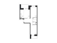 Планировка 3-комнатной квартиры, 62,2 м2