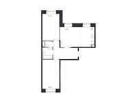 Планировка 3-комнатной квартиры, 65,5 м2