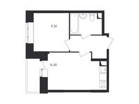 Планировка 1-комнатной квартиры, 34 м2