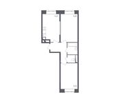 Планировка 2-комнатной квартиры, 55,1 м2