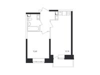 Планировка 1-комнатной квартиры, 40,7 м2