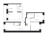 Планировка 3-комнатной квартиры, 85,35 м2