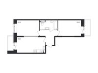 Планировка 2-комнатной квартиры, 55,9 м2