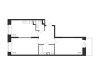 Планировка 2-комнатной квартиры, 59,05 м2