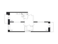 Планировка 2-комнатной квартиры, 59,95 м2