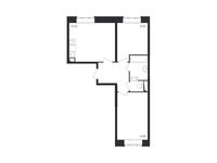 Планировка 2-комнатной квартиры, 52,8 м2