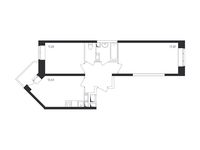 Планировка 2-комнатной квартиры, 54,95 м2