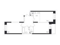 Планировка 3-комнатной квартиры, 59,1 м2