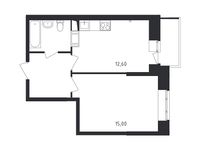 Планировка 2-комнатной квартиры, 55,2 м2