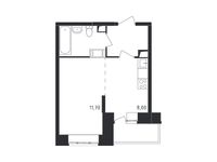 Планировка 1-комнатной квартиры, 29,4 м2