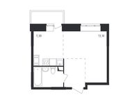 Планировка 1-комнатной квартиры, 30,4 м2