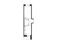 Планировка 1-комнатной квартиры, 34,9 м2
