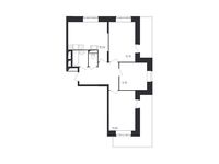 Планировка 3-комнатной квартиры, 76,95 м2