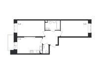 Планировка 2-комнатной квартиры, 59,1 м2