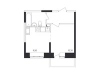 Планировка 1-комнатной квартиры, 29,5 м2