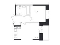 Планировка 1-комнатной квартиры, 33,1 м2