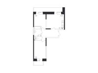 Планировка 2-комнатной квартиры, 60,15 м2