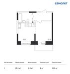 Планировка квартиры студии, 29,5 м2