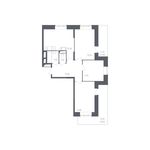 Планировка 3-комнатной квартиры, 76,95 м2