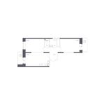Планировка 2-комнатной квартиры, 55,7 м2