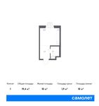 Планировка квартиры студии, 19,4 м2