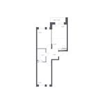 Планировка 3-комнатной квартиры, 51,33 м2