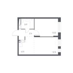 Планировка 2-комнатной квартиры, 38,71 м2